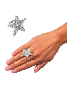 anello a forma di stella - di alta qualità, ideale per carnevale, feste a tema ed eventi speciali